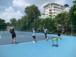 Learn Tennis with Tu Doan - Group learning format  
Forehand, Backhand, Serve, Rally and Score - 0